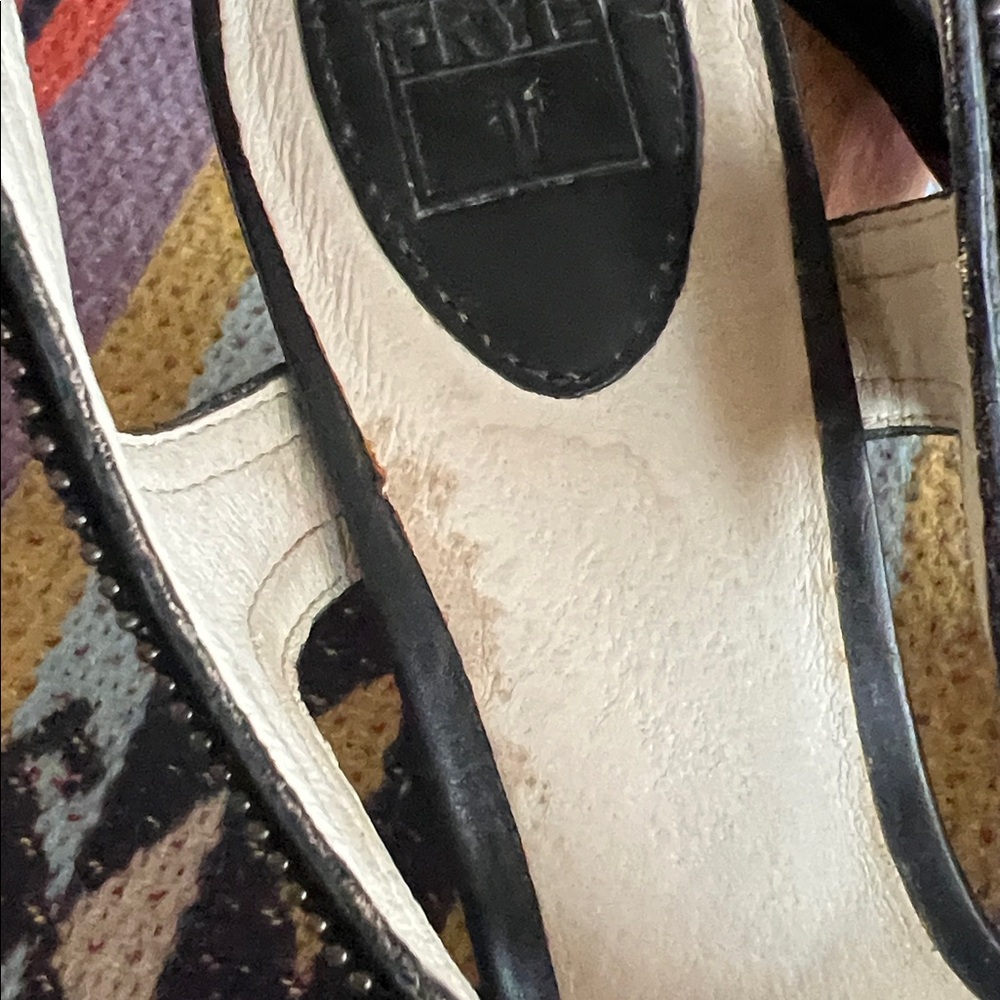 Frye “Gerry” size 9 with Metal Beads, Wooden High Heel Sandals - Picture 4 of 9